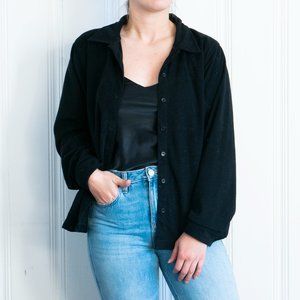 Vintage Fleece Flannel Black US L